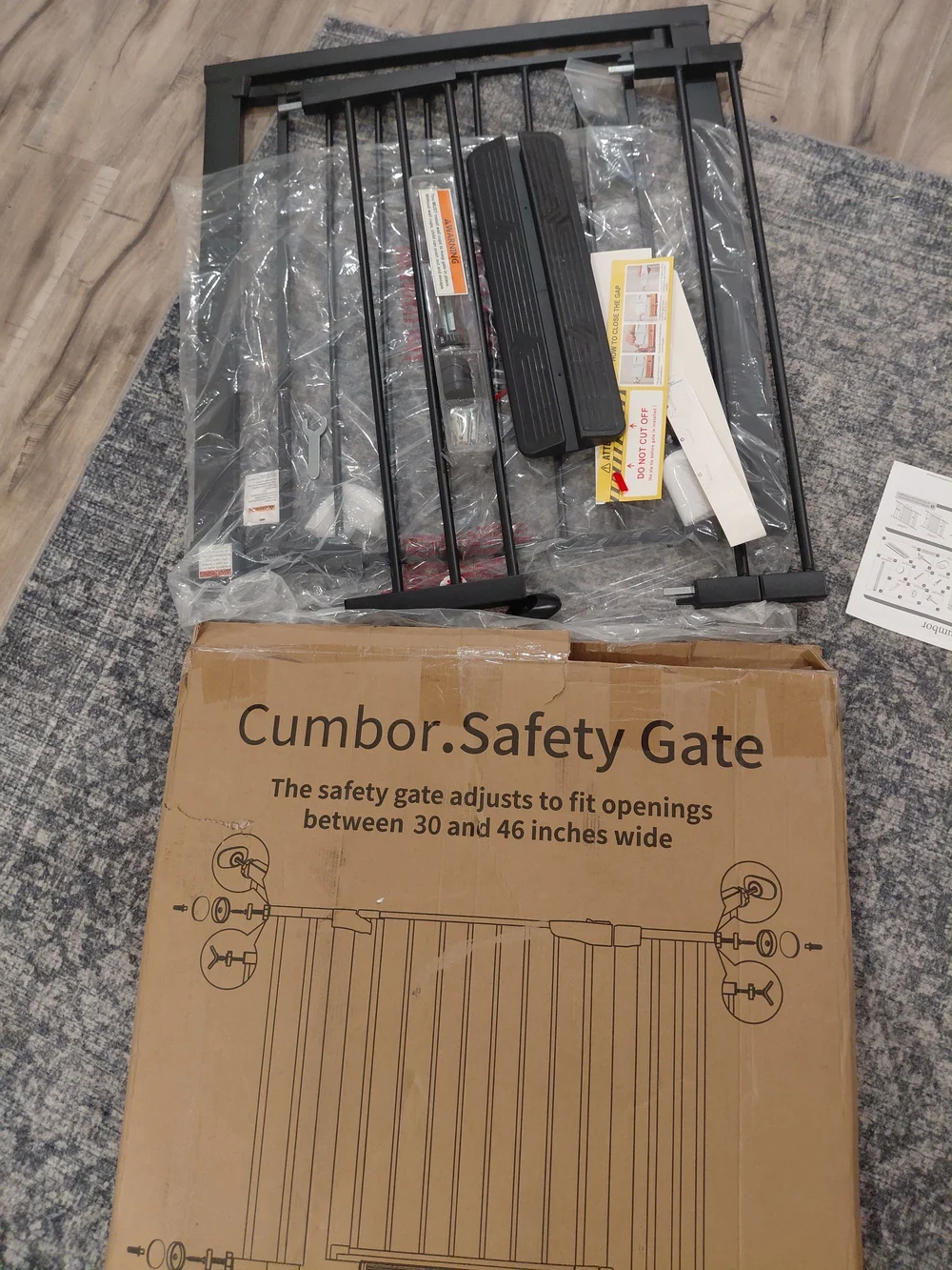 Lock Black Pet Safety Gate for Dogs
